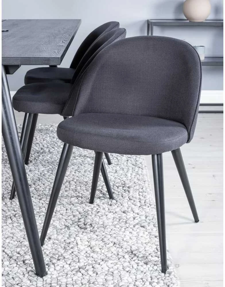 Venture Design Venture Home Valgomojo kėdės Velvet, 2vnt., juodos, poliesteris