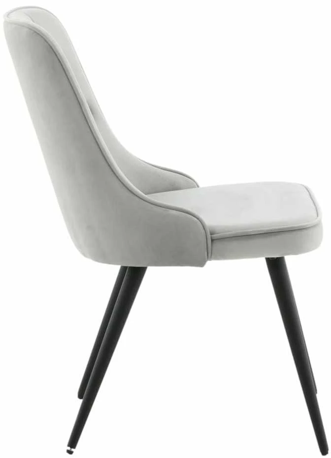Venture Home Valgomojo kėdės Velvet Deluxe, 2vnt., pilkos, aksomas