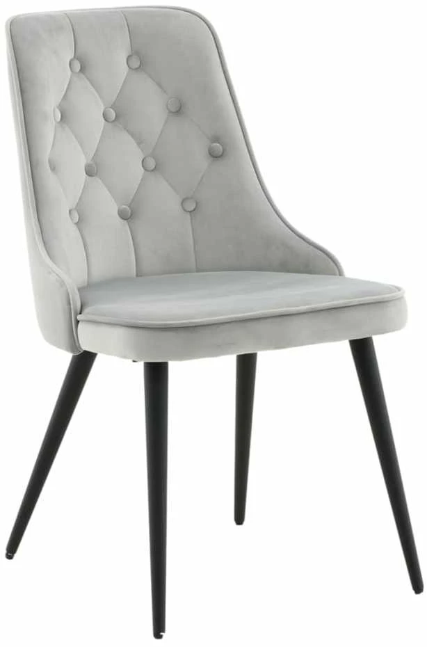 Venture Home Valgomojo kėdės Velvet Deluxe, 2vnt., pilkos, aksomas