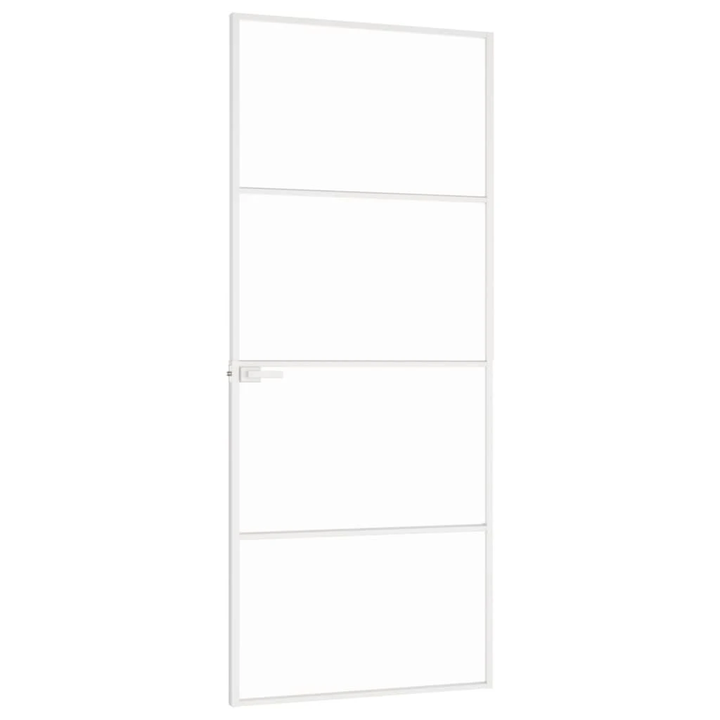 Vidaus durys, baltos, 83x201,5cm, grūdintas stiklas/aliuminis