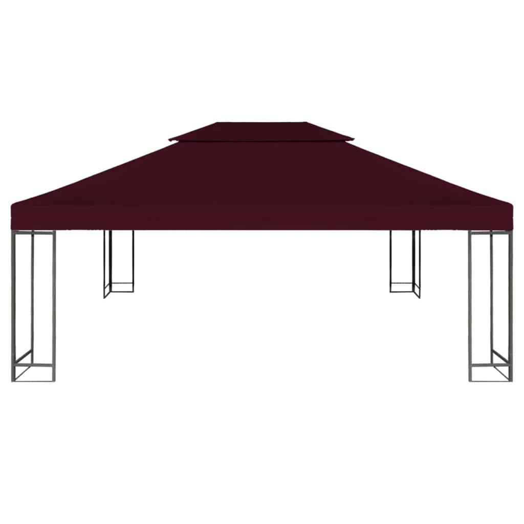 Pavėsinės uždangalas, bordo, 4x3m, 310 g/m²