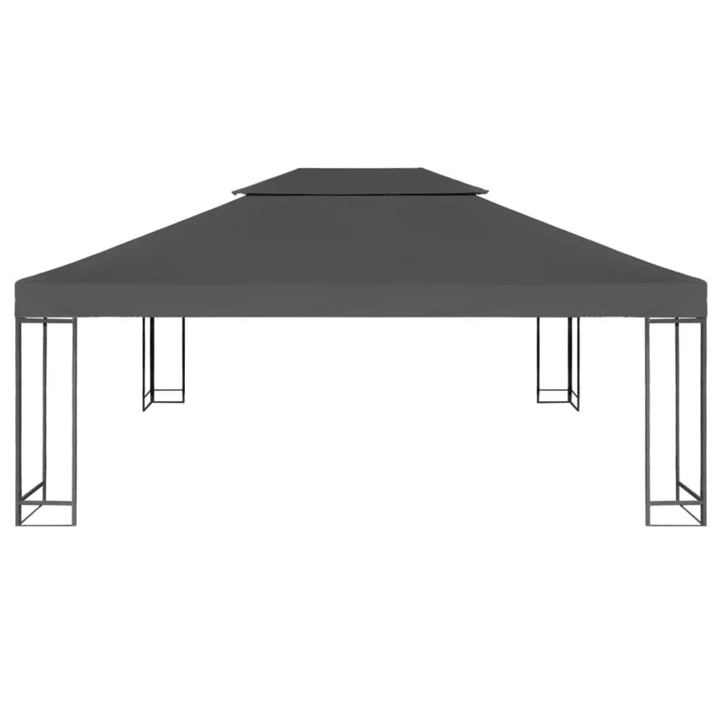 Viršutinis pavėsinės uždangalas, antracito, 310 g/m², 4x3m