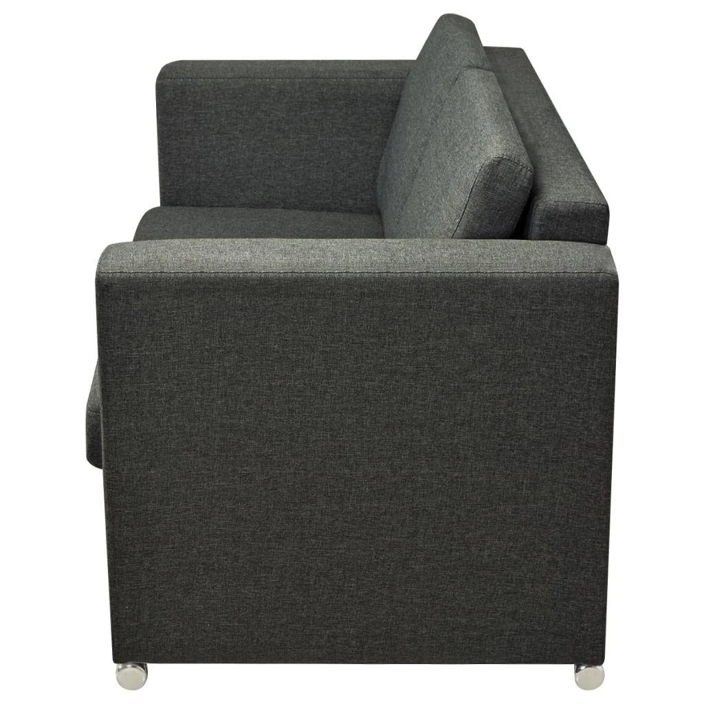 Sofa Sofų komplektas, 2vnt., tamsiai pilkos, audinys