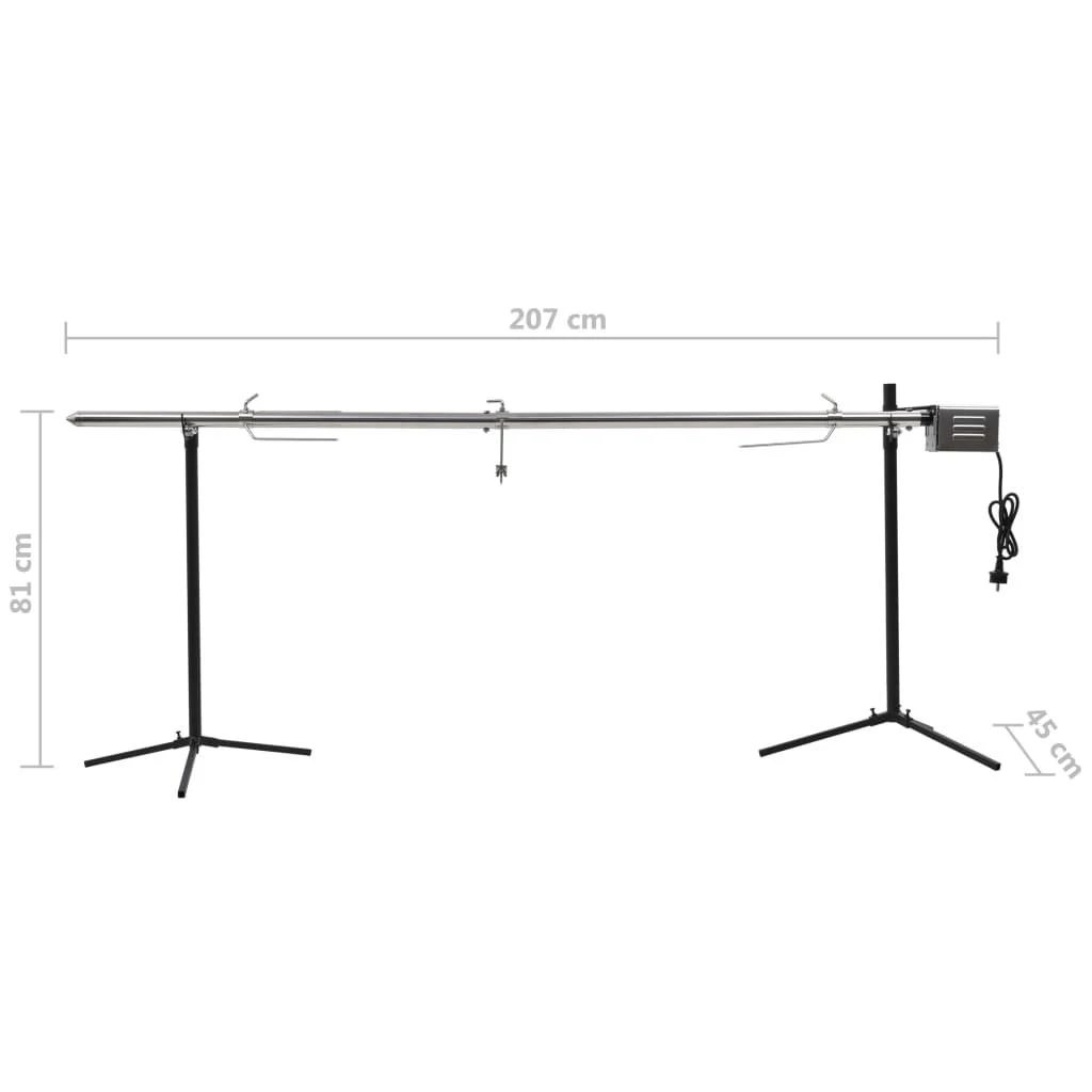 Automatinė kepsninė su varikliu, nerūd. plienas, 207x45x81cm