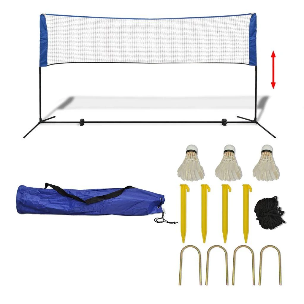 Badmintono tinklas su plunksninukais, 300x155 cm