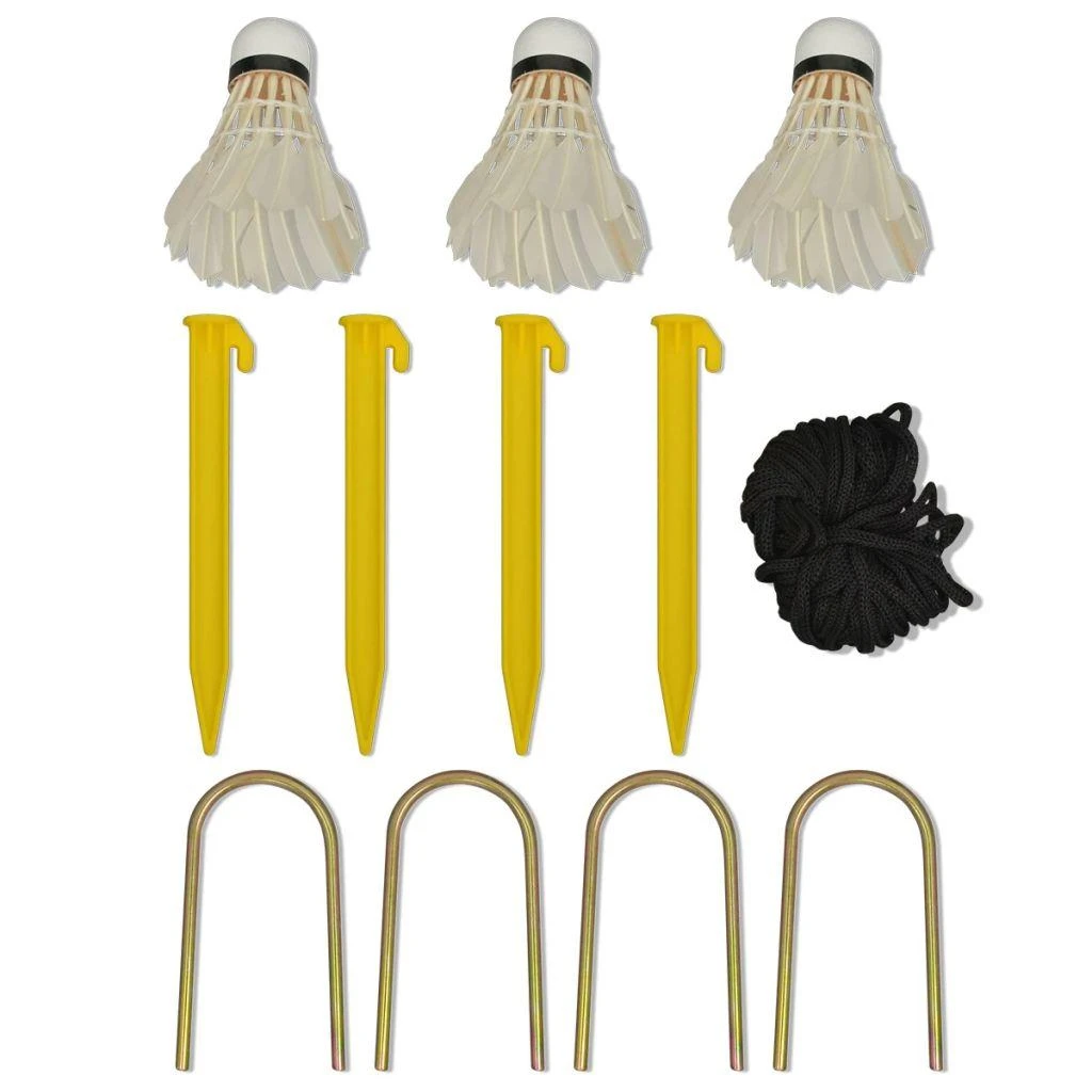 Badmintono tinklas su plunksninukais, 500x155 cm