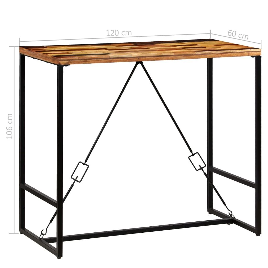Baro stalas, perdirbta mediena, 120x60x106cm