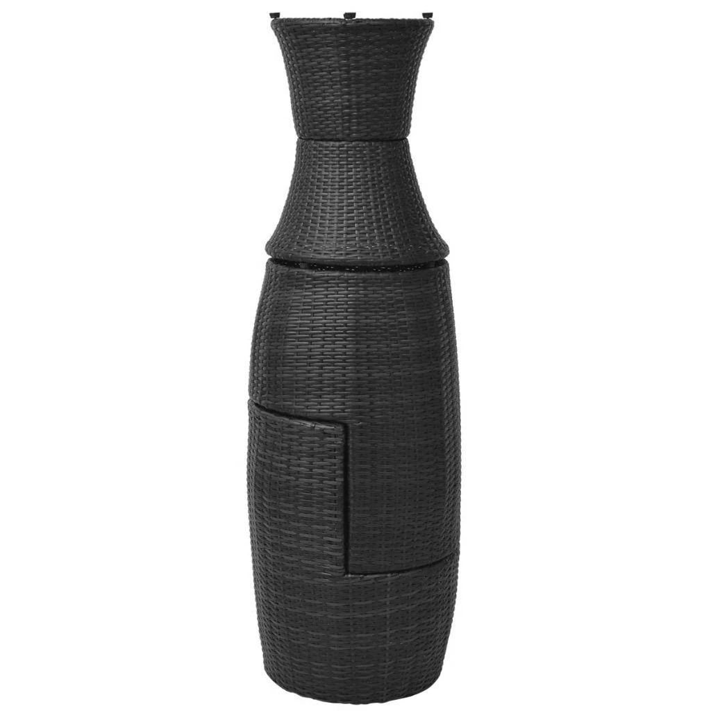 Lauko baldų komplektas Bistro baldų komplektas su pagalvėmis, 3d., juodas, polirat.
