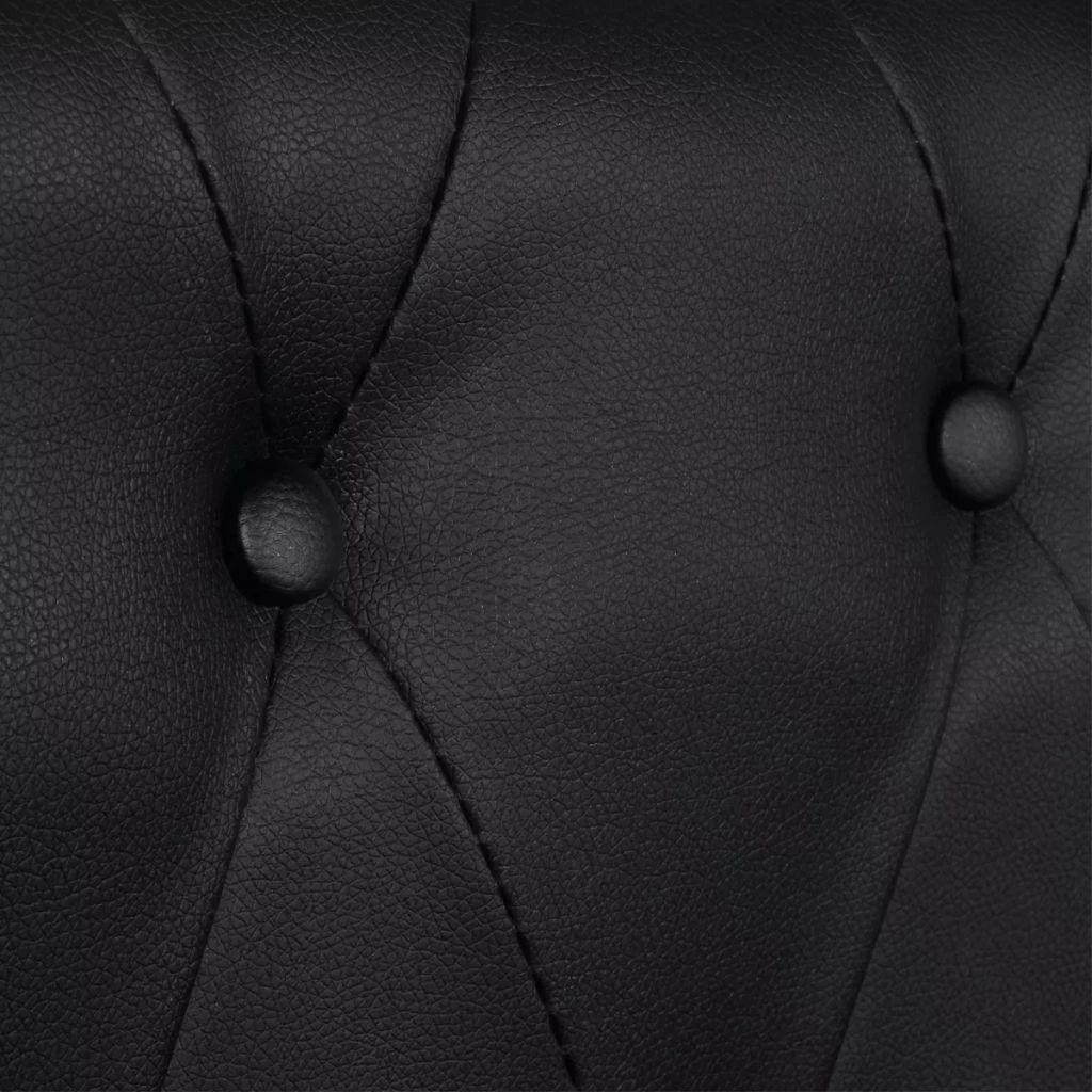 Sofa Chesterfield dvivietė ir trivietė sofos, juodos, dirbtinė oda