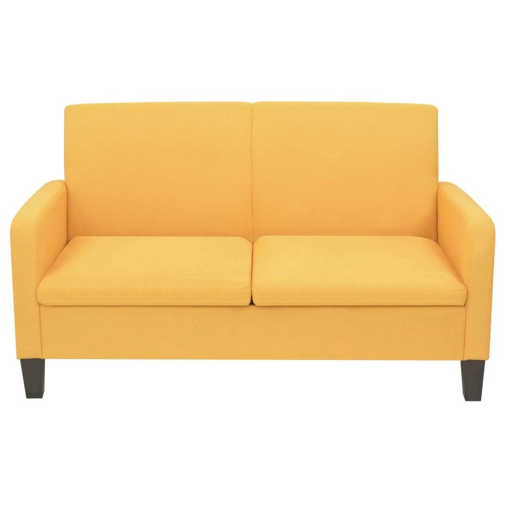 Dvivietė sofa, 135x65x76, geltonos spalvos