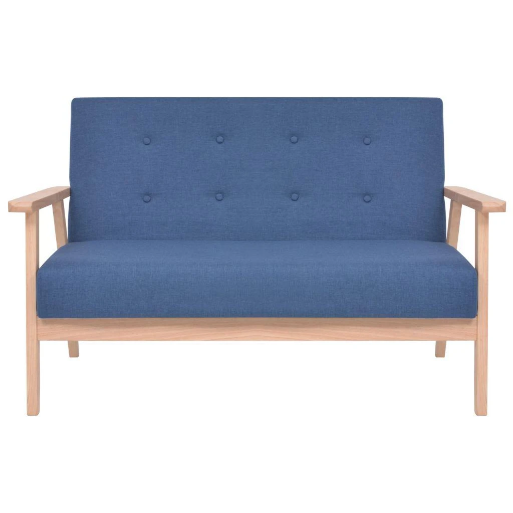 Dvivietė sofa, mėlynos spalvos, audinys