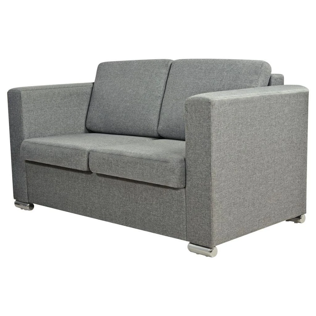 Dvivietė sofa, audinys, šviesiai pilka