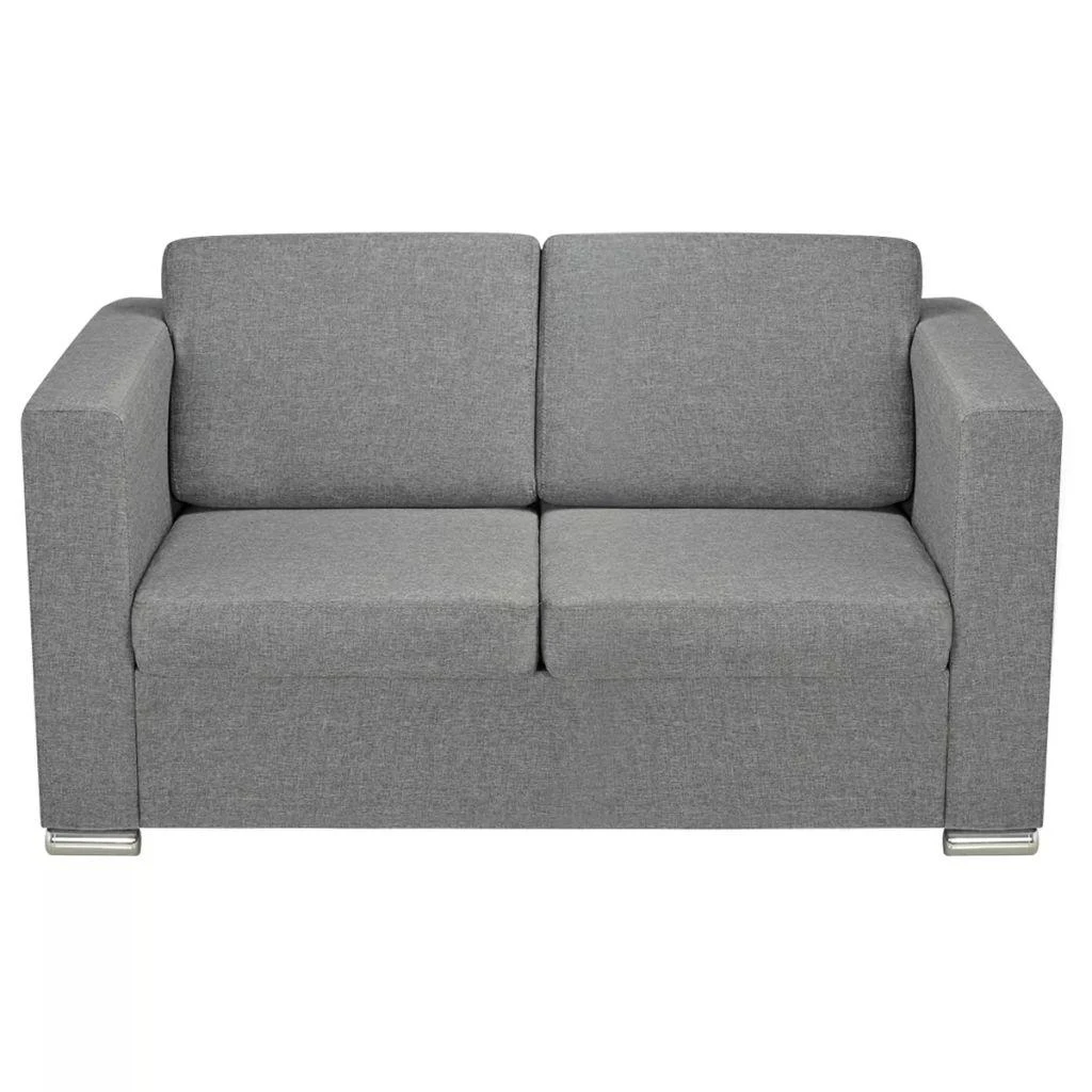 Dvivietė sofa, audinys, šviesiai pilka