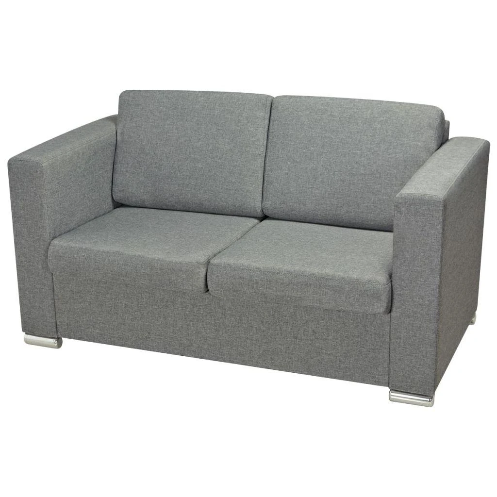 Dvivietė sofa, audinys, šviesiai pilka
