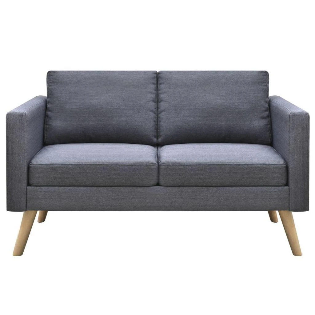 Dvivietė sofa, audinys, tamsiai pilka