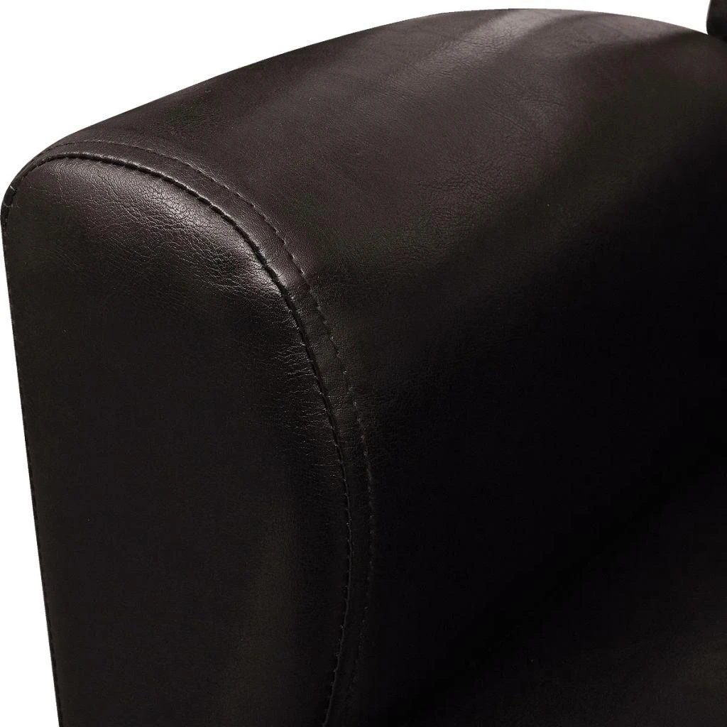 Sofa-kėdė, tamsiai ruda, dirbtinė oda
