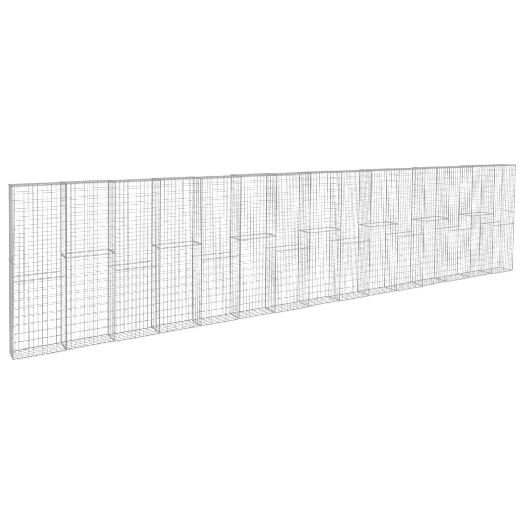 Gabiono siena su dang., galvanizuotas plienas, 900x50x200cm