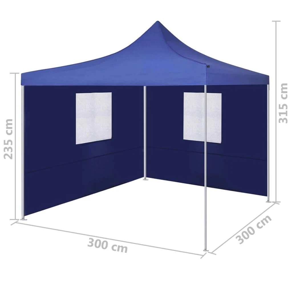 Išskleidžiama palapinė su 2 sienomis, mėlyna, 3x3 m