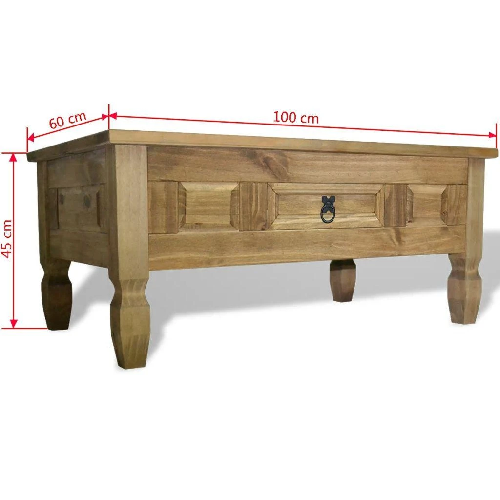 Kavos staliukas, meksikinė pušis, Corona kolekcija 100x55x44 cm