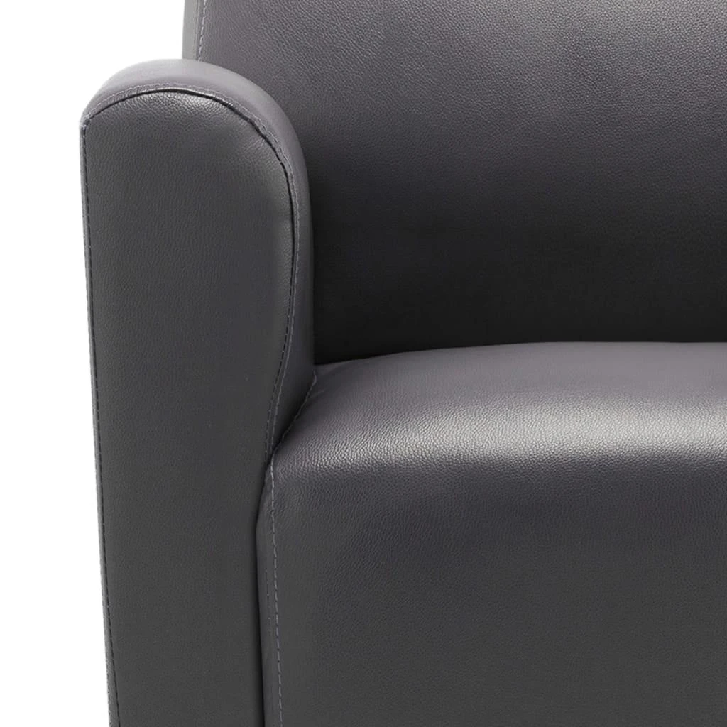 Fotelis Sofa kėdė, pilkos spalvos, dirbtinė oda