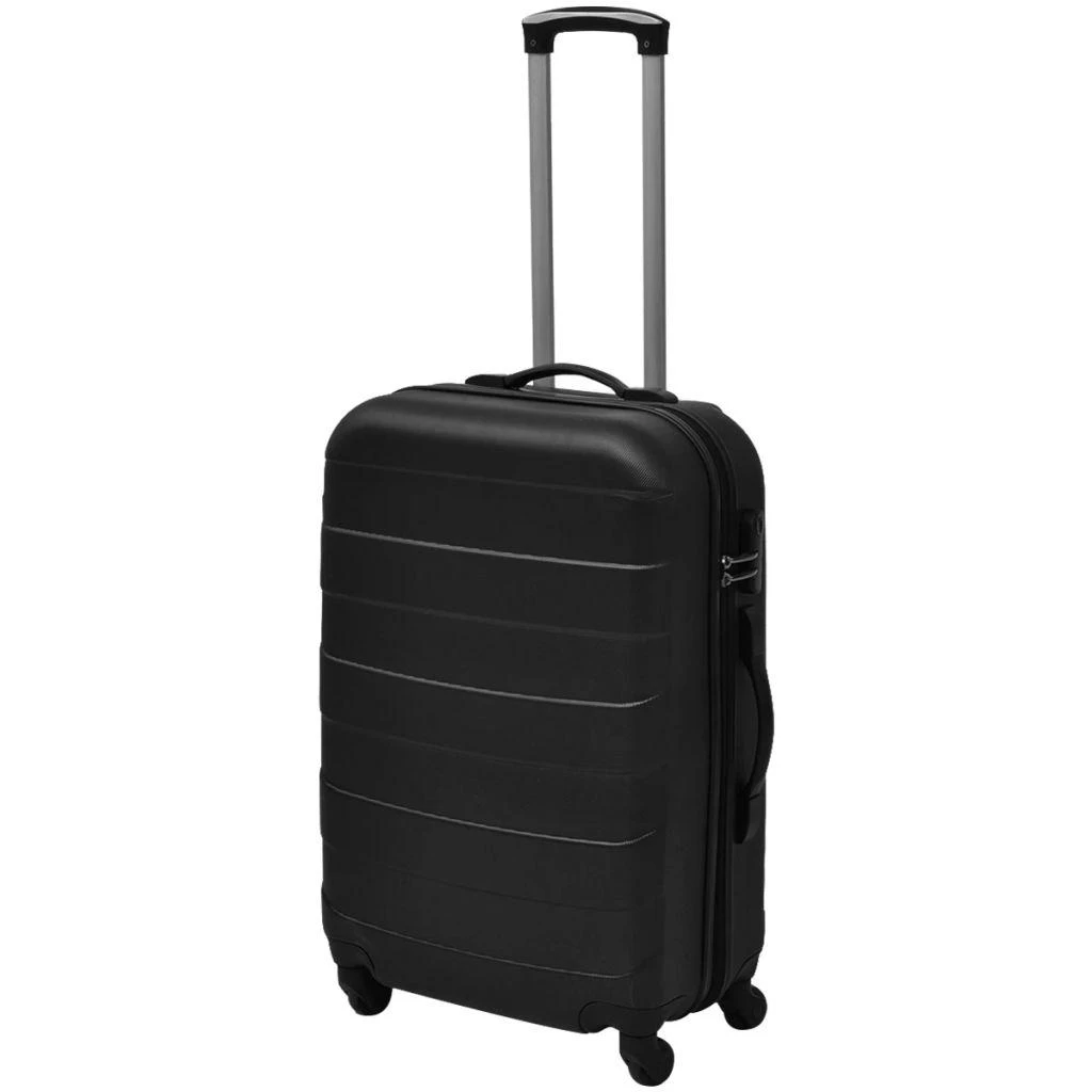 Kelioninis Lagaminų rinkinys, juodas, 45,5/55/66cm, kieto korpuso