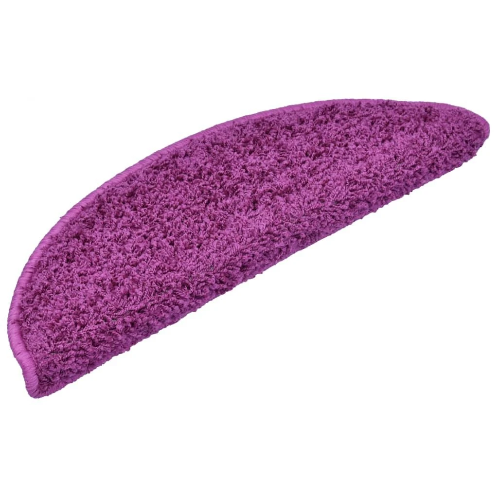 Laiptų kilimėliai, 15vnt., violetinės spalvos, 56x17x3cm