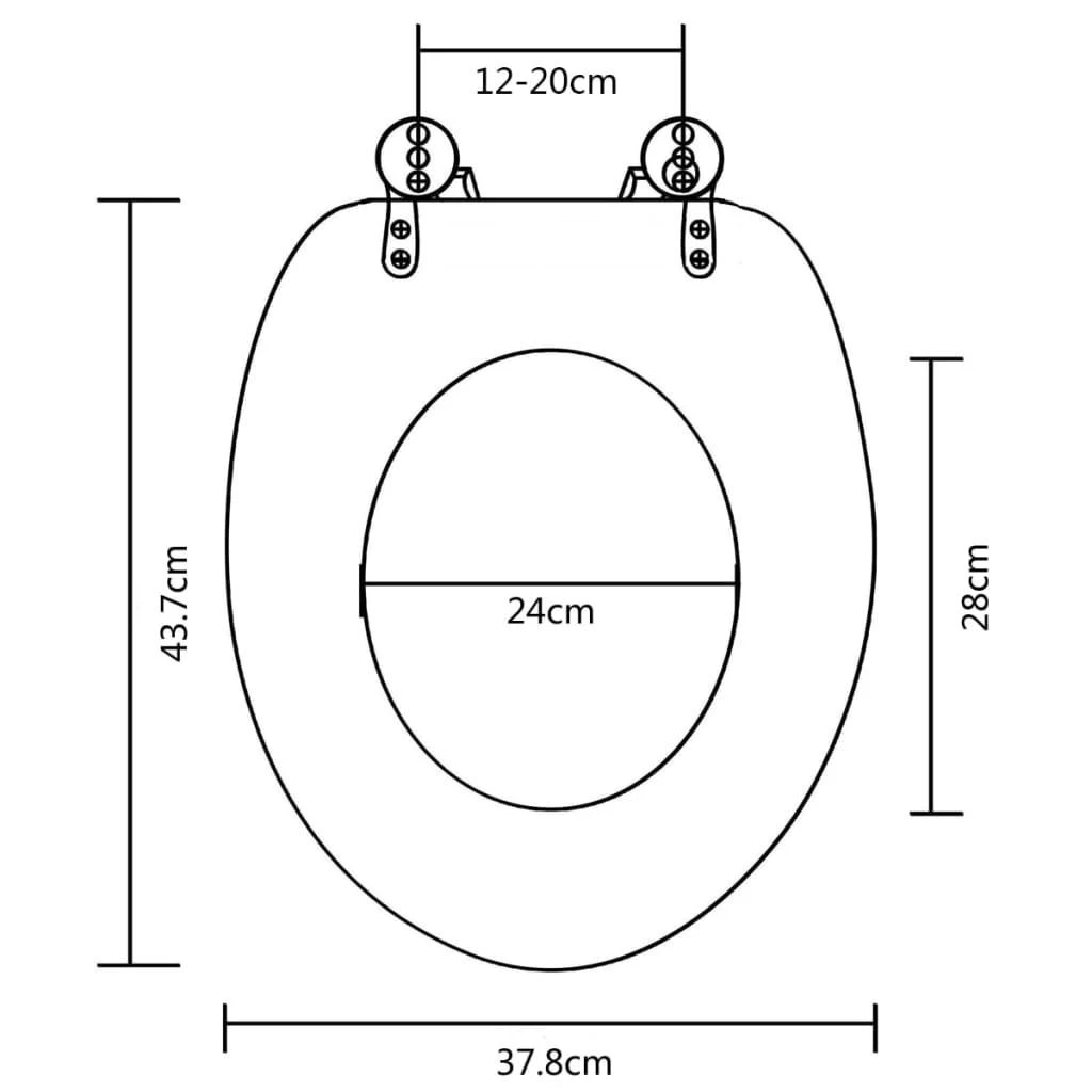 Klozeto sėdynės su dangčiu, 2vnt., MDF, Niujorko dizainas