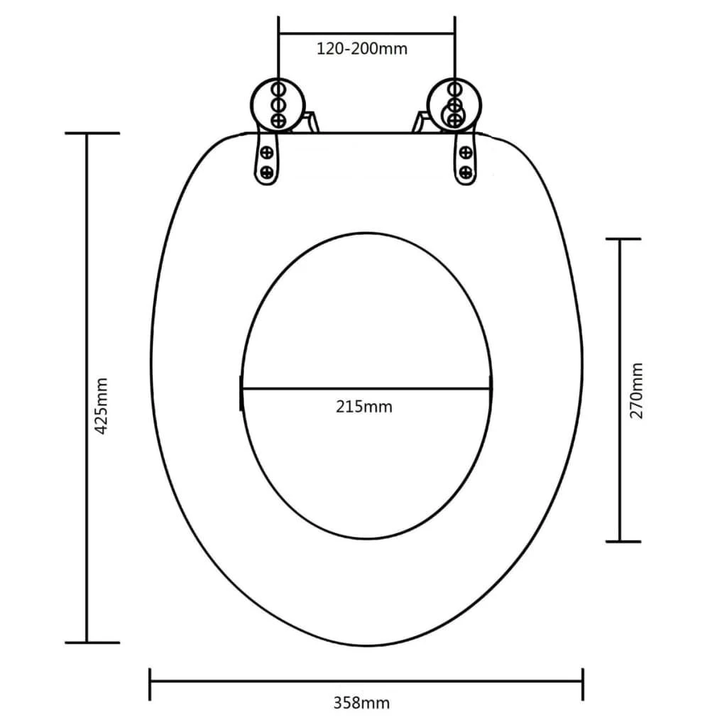 Klozeto sėdynės su dangčiu, 2vnt., baltos, MDF