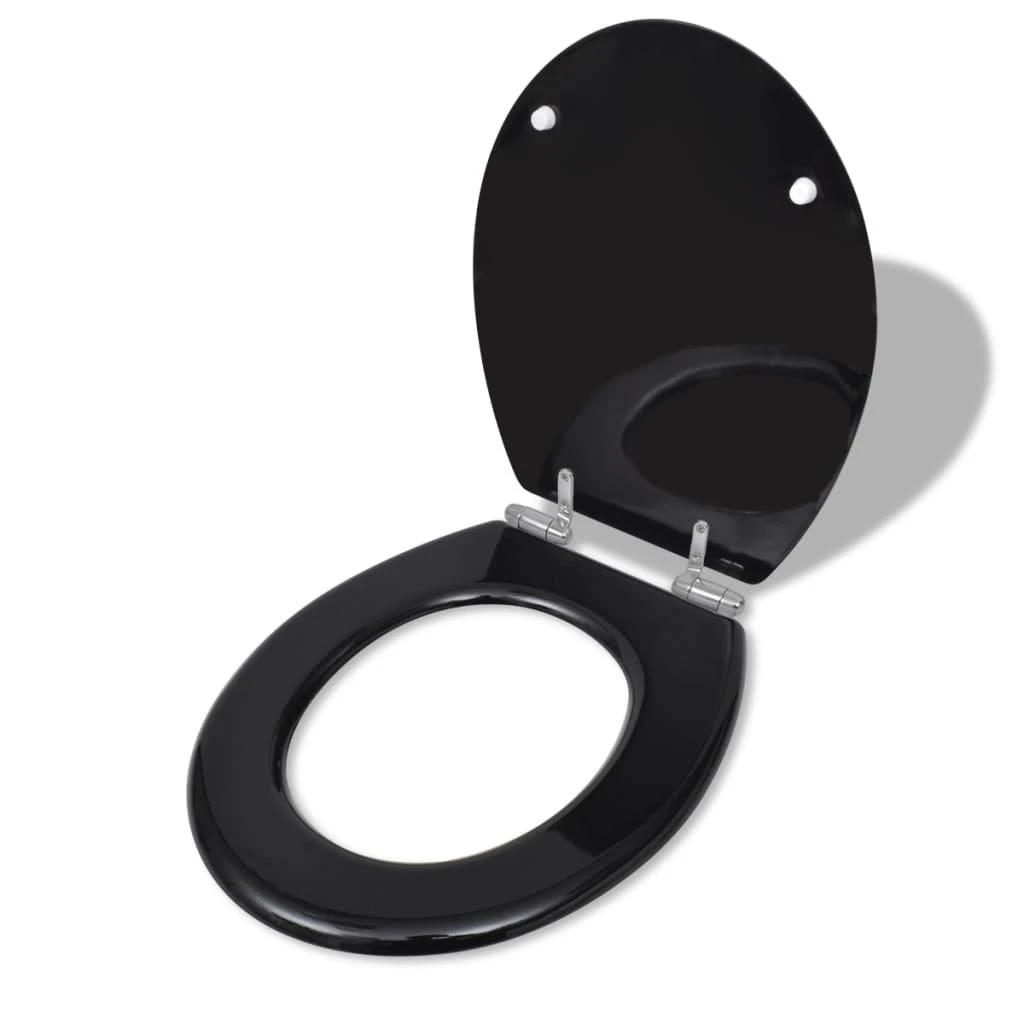 Klozeto sėdynės su soft-close mech. dang., 2vnt., juodos, MDF