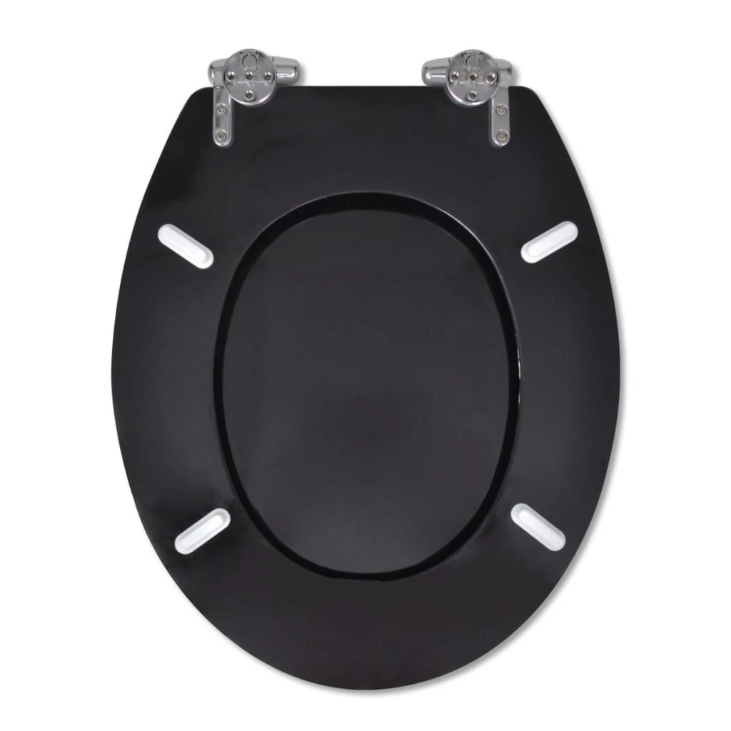 Klozeto sėdynės su soft-close mech. dang., 2vnt., juodos, MDF