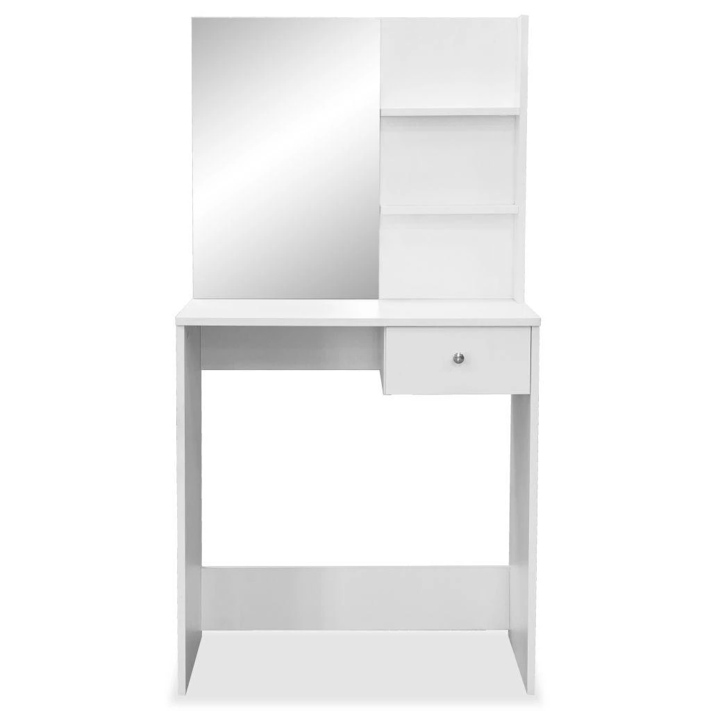 Kosmetinis staliukas, baltas, 75x40x141cm, apdirbta mediena
