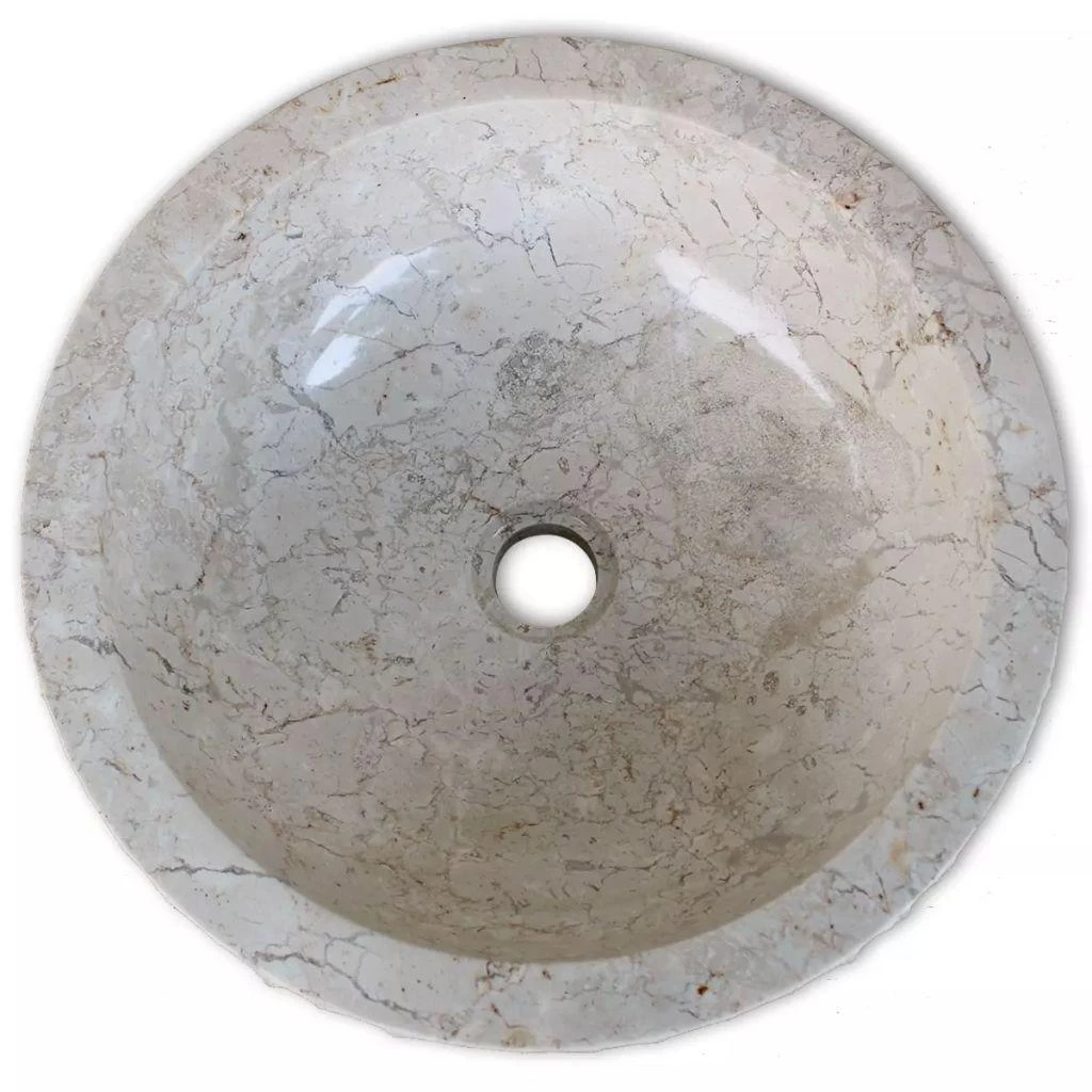 Kriauklė, kreminė, 40 cm, marmuras