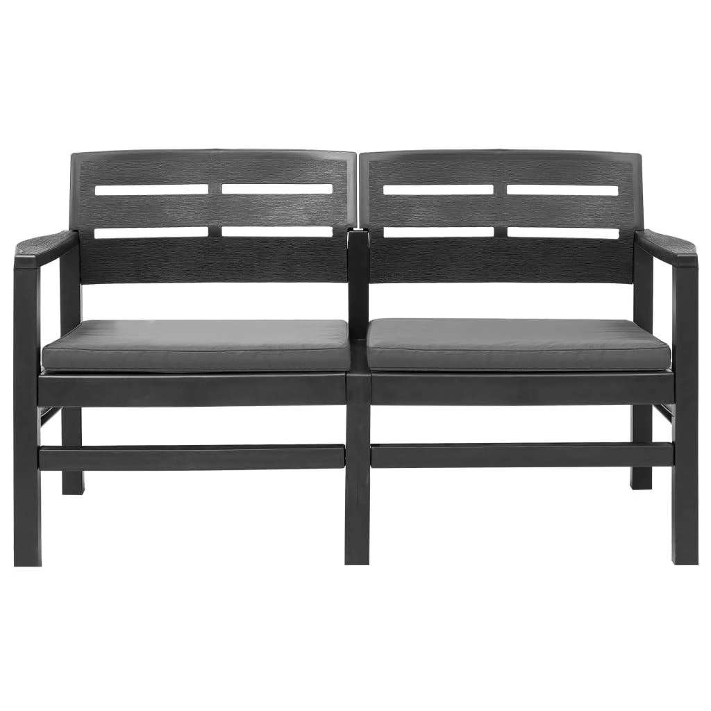 Lauko baldų komplektas Lauko poilsio baldų komplektas, 4d., antrac. sp., plastikas