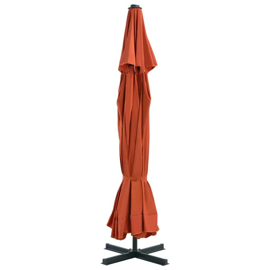 Lauko skėtis nuo saulės su aliuminio stulpu, terakota, 500cm