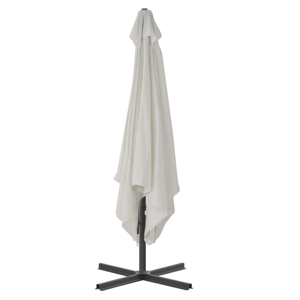 Lauko skėtis nuo saulės su plieniniu stulpu, smėlio, 250x250cm