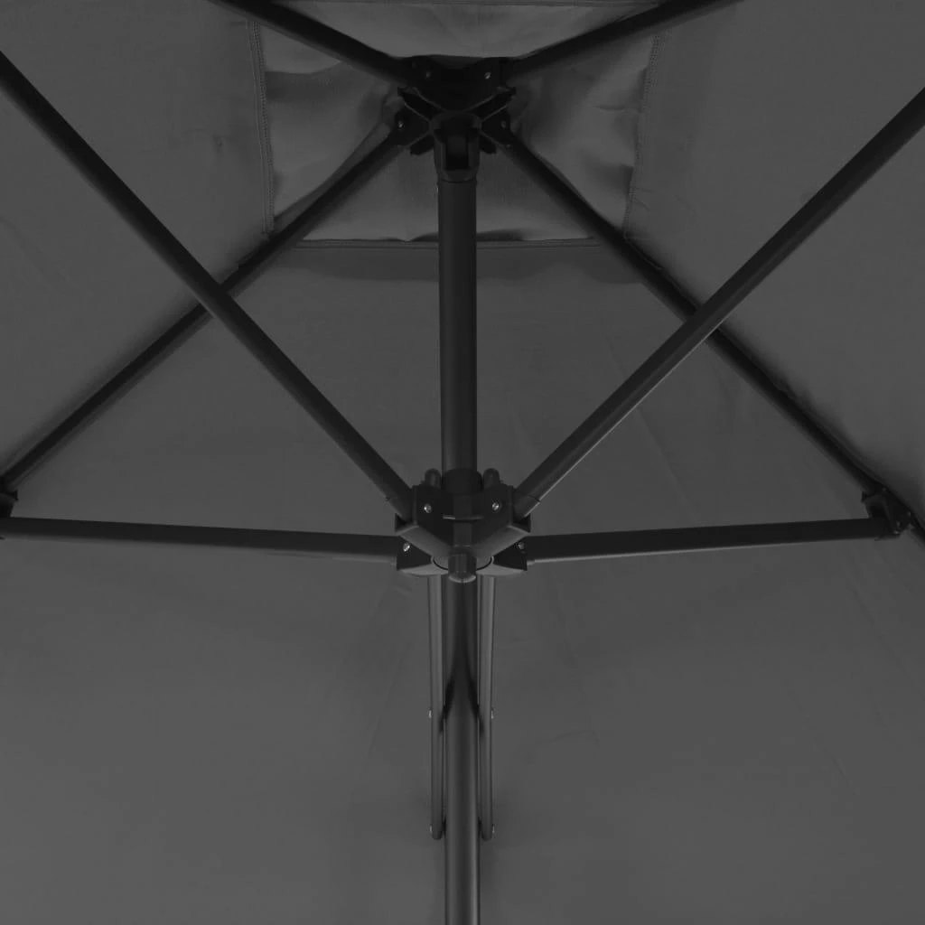 Lauko skėtis su plieniniu stulpu, antr. sp., 250x250 cm