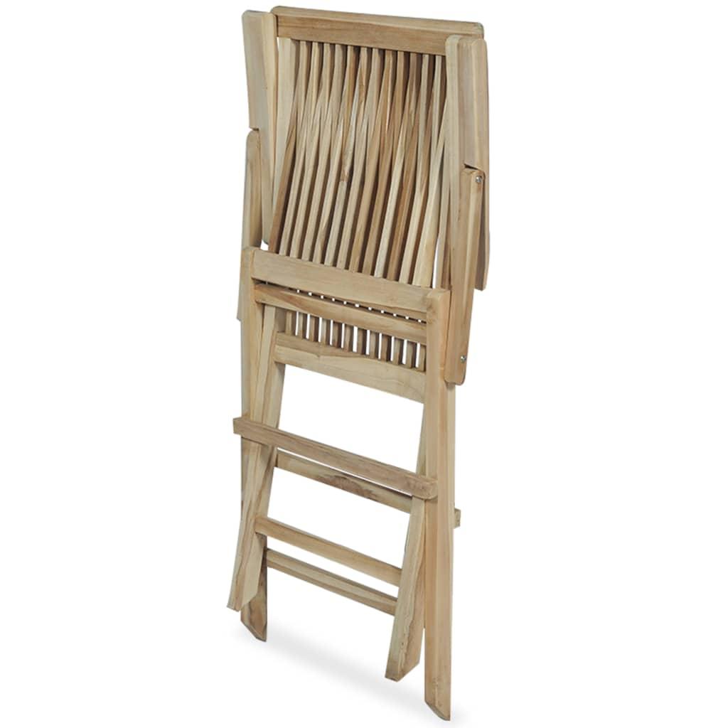 Lauko baldų komplektas Lauko valgomojo baldų komplektas, 5d., tikmedžio med. masyvas