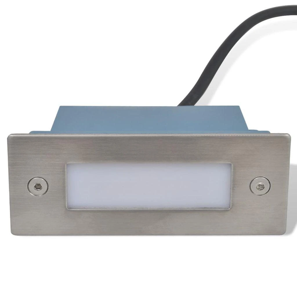 Įleidžiami laiptų pakopų LED šviestuvai, 6vnt., 44x111x56mm