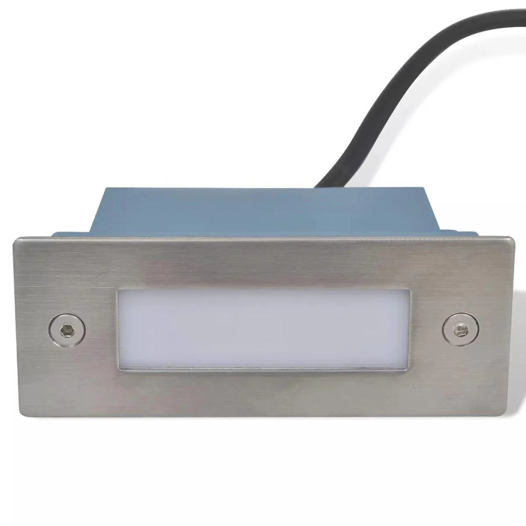 Įleidžiami laiptų pakopų LED šviestuvai, 12vnt., 44x111x56mm