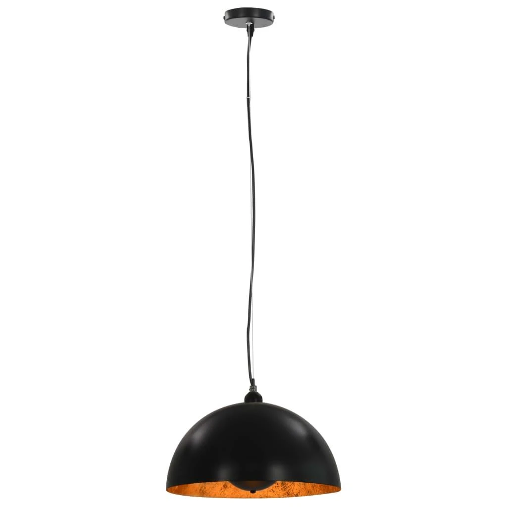 Pakabinamas šviestuvas Lub. šviestuvai, 2vnt., Juod. ir auks. sp., pus. sfer., 40cm