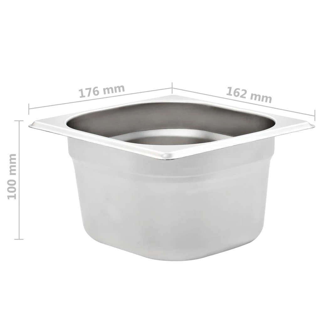 Gastronorm indai, 12 vnt., nerūdijantis plienas