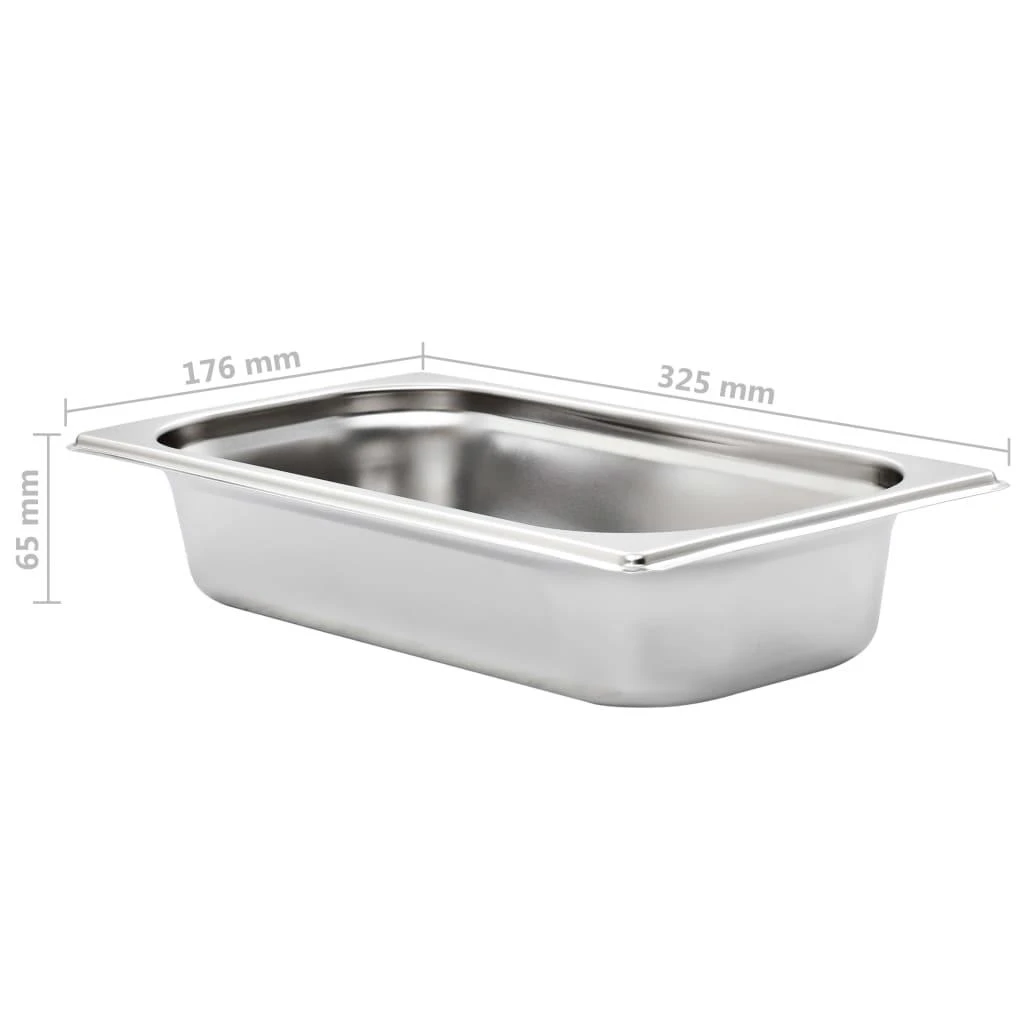 Gastronorm indai, 8vnt., nerūdijantis plienas