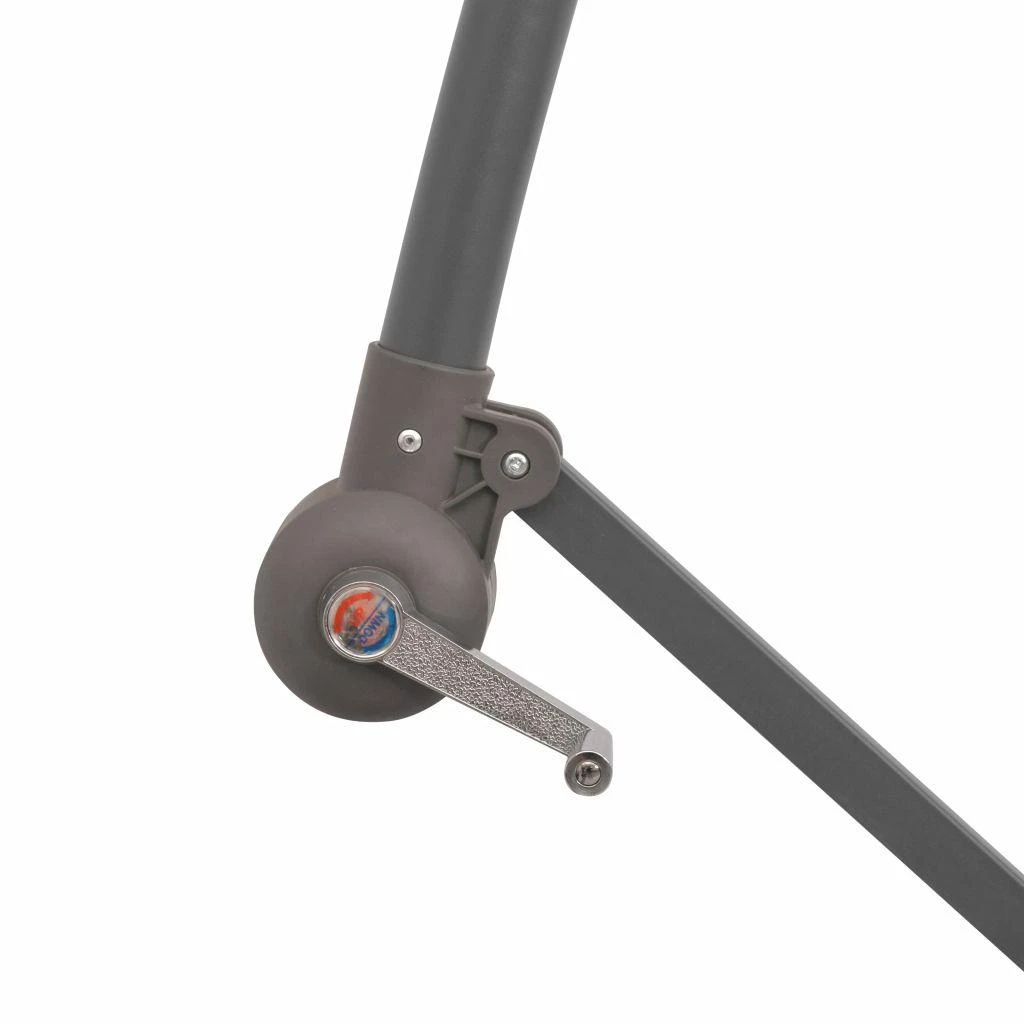Pakabinamas skėtis su LED, žalias, 300cm, metalinis kotas