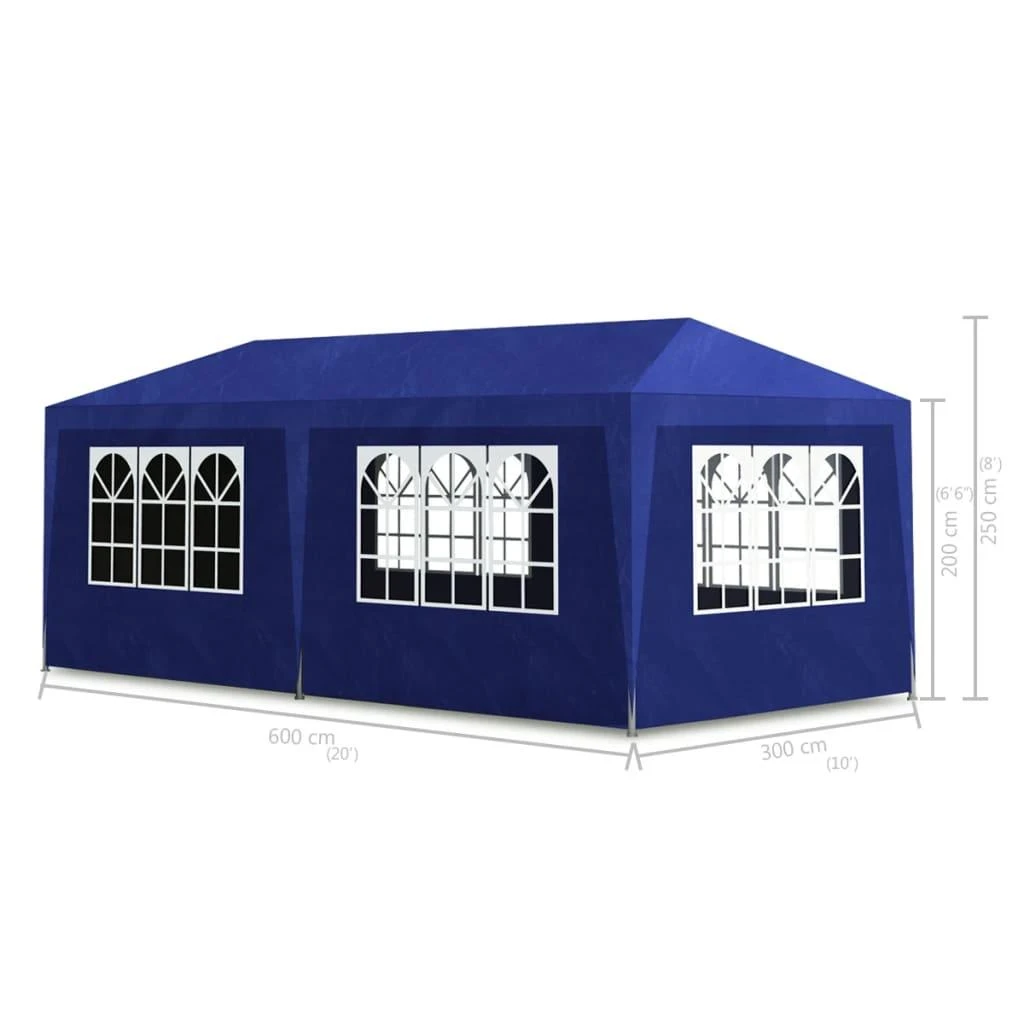 Proginė palapinė, 3x6 m, mėlyna