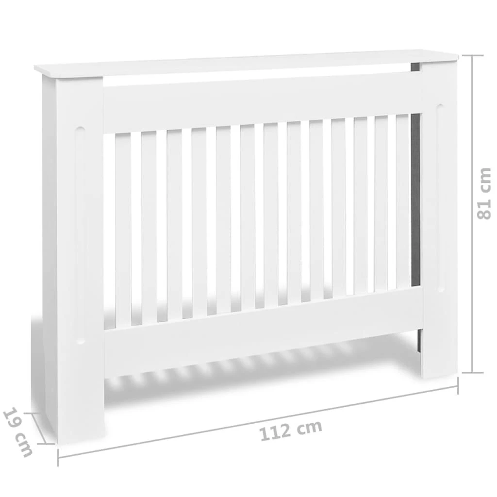 Radiatorių uždangalai, 2vnt., balti, 112cm, MDF