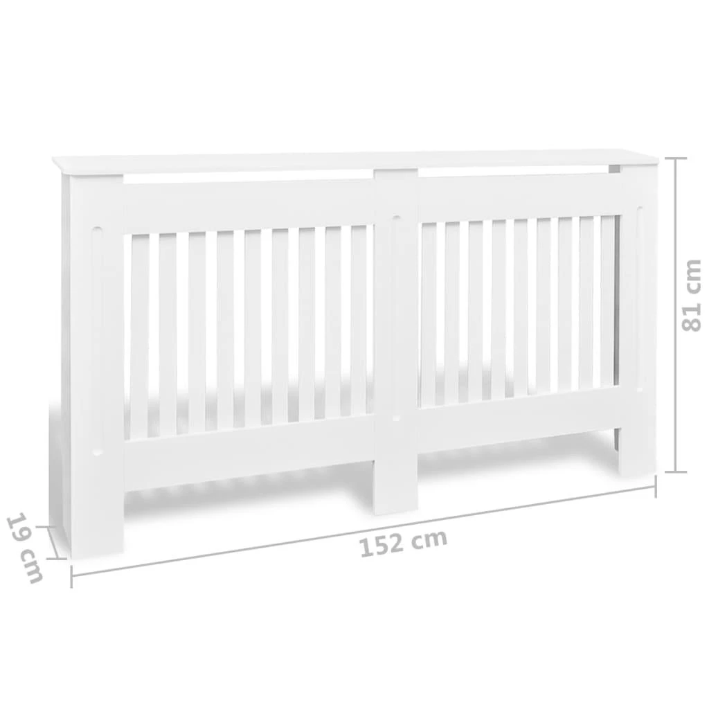 Radiatorių uždangalai, 2vnt., balti, 152cm, MDF