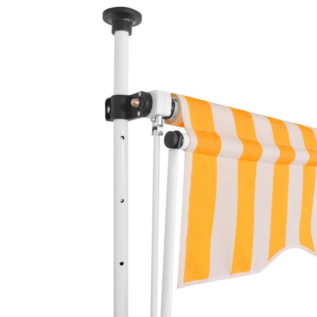 Rankiniu būdu ištraukiama markizė, oranžiniai/balti dryžiai, 150cm