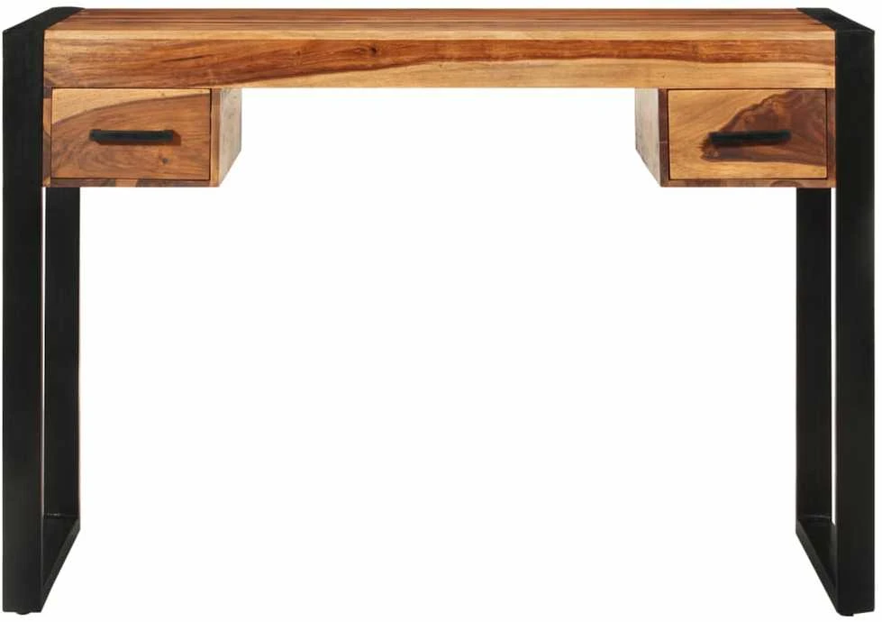 Rašomasis stalas su 2 stal., 110x50x77cm, raus. dalb. med. mas.