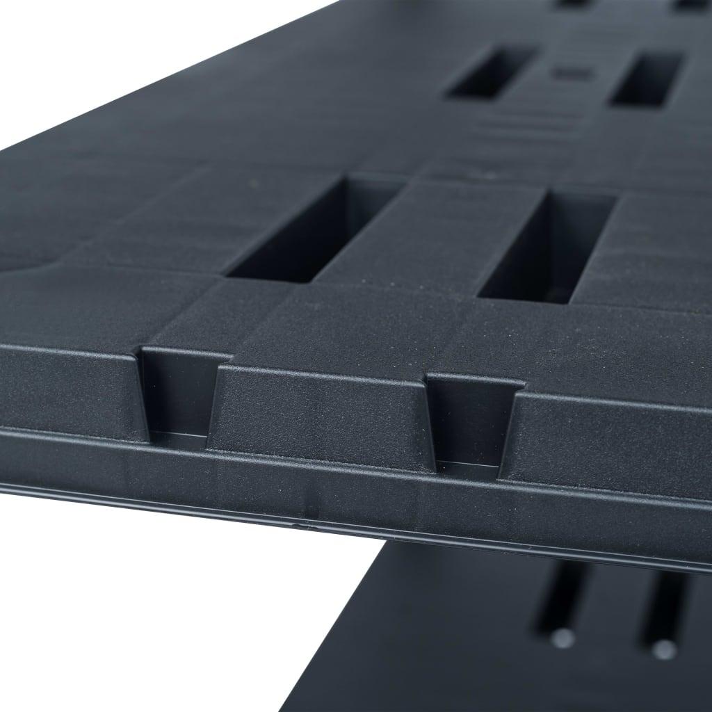 Sandėliavimo lentyna, juoda, 90x40x138cm, plastikas, 220kg