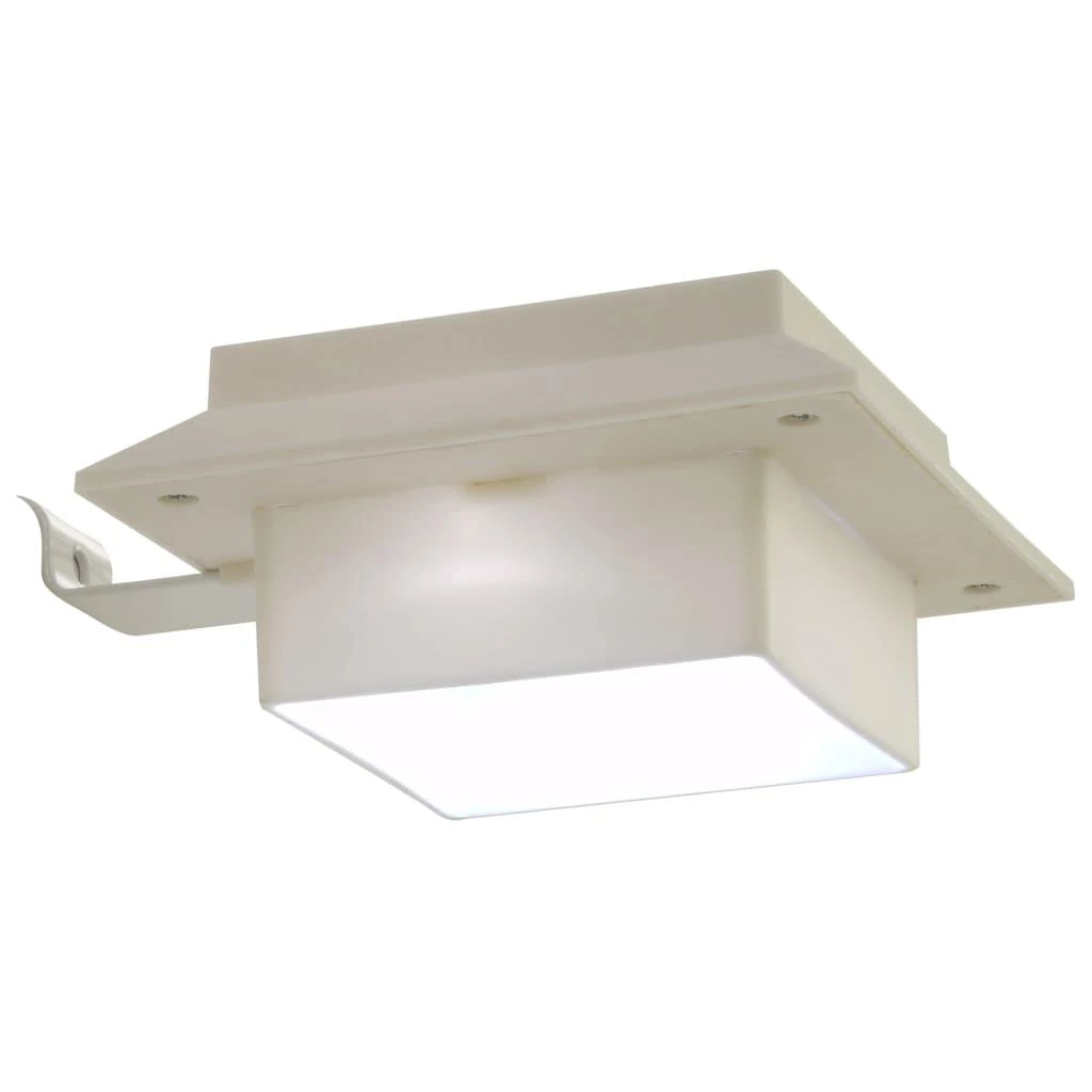 Saul. en. įkr. LED lauko švies., 12vnt., balt. sp., 12cm, kvad.